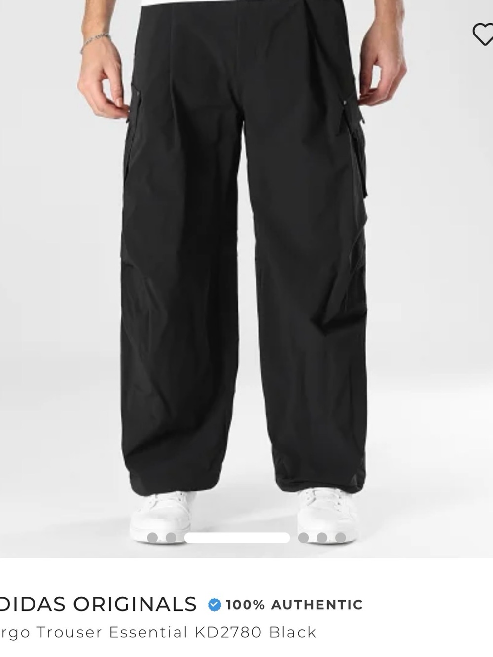 ADIDAS ORIGINALS Cargo Trouser Essential KD2780 Black sz34